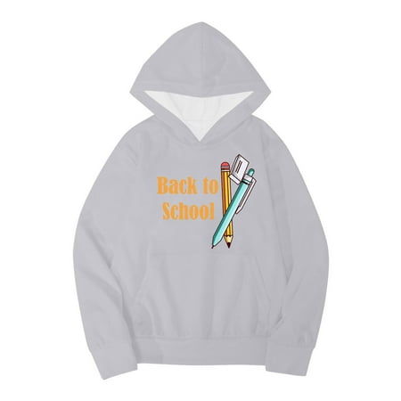 

Kids Boys Girls Autumn WInter School Season Letter Printed Long Sleeve Hoodie Warm and Comfortable Tops Children s Clothing for Teen Girls Thin Hoodies for Boys Potato Girl Junior Clothes Kid Sweater
