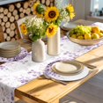 thumbnail image 4 of Purple Eucalyptus Round 13 Inch Placemats Set of 6, Spring Botanical Plant Aesthetic HeatResistant Non Slip Place Mats for Dining Table, Wipeable Braided Kitchen Table Mats for Housewarming, 4 of 9