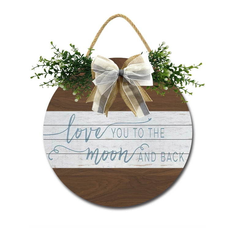 Rustic I Love You to Moon and Back Wall Sign Rustic I Love You to Moon and Back Wall Sign