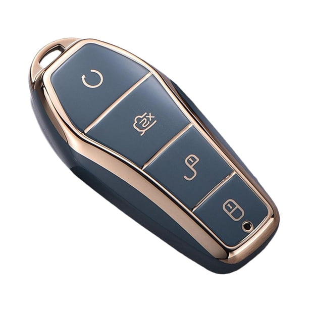Funda protectora para llave de coche de TPU para Byd Atto 3 Gris