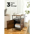 thumbnail image 5 of MONINXS Nightstands,  with Storage Cabinet, Rustic Brown, 5 of 8