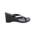 thumbnail image 5 of Style & Co. Womens Chicklet Faux Leather Thong Wedge Sandals, 5 of 5