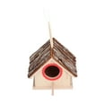 thumbnail image 2 of Wooden Birdhouse,   Natural Outdoor Hanging Birds   Box  For Hummingbirds Swallows, 2 of 8
