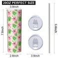 thumbnail image 3 of Pioneer Flower Floral Print Pattern 20oz Skinny Tumbler with Straw & Lid, Double Wall Vacuum Insulated Cup, Leak-Proof, Cup Holder Friendly, Hot 6H Cold 12H, 3 of 6