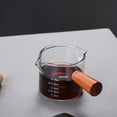 thumbnail image 2 of Injueey Olla de leche graduada con mango de madera de vidrio, resistente a altas y bajas temperaturas, temperatura artesanal Gaopeng Cocina y Comedor Estilo 2, 2 of 6