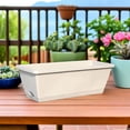 thumbnail image 4 of LOLIPPYY 1Set Rectangular Vegetable Planter Light Grey Resin Planter Pots for Garden Enthusiasts, 4 of 8