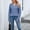 Blue, variant on Uaswgudfs Women's V-Neck Sweater: Textured Vertical Stripes & Decorative Buttons, Relaxed Fit for Layering