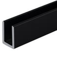 thumbnail image 2 of Brixwell SDCD38BL-CCP23-XCP25 Black 3/8" Fixed Panel Shower Door Deep U-Channel - 23" Length - pack of 25, 2 of 3
