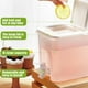thumbnail image 3 of Dispensador de bebidas de 1 galón para refrigerador con grifo, dispensadores de bebidas de plástico para fiestas y uso diario, recipiente para agua, té, jugo caliente y helado con tapa (estilo, 3 of 7