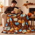 thumbnail image 3 of Fall Flannel Fleece Throw Blanket, Halloween Thanksgiving Multiple Patterns Soft Plush Warm Blanket, Decorative Holiday Blanket for Couch Bed Sofa Home Decor, 3 of 5