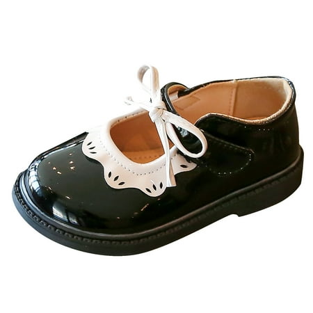 

EIALIVE Toddler Little Girl Oxfords Dress Shoes Ballet For Girl Party School Shoes Princess Shoes Black 21