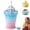 Pink, variant on 2-in-1 Collapsible Silicone Ice Ball Maker Cup, Foldable Silicone Ice Cube Tray & Travel Cup with Straw, Reusable Silicone Ice Maker.
