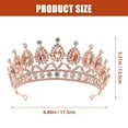 thumbnail image 2 of UPKOCH Rose Gold Rhinestone Tiara for Women Durable Alloy Crown Ideal for Weddings Parties and Photos, 2 of 8
