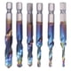 thumbnail image 2 of Brocas para roscar, 6 piezas/juego, broca en espiral azul, combinación de broca para roscar, broca para roscar en espiral, confiabilidad excepcional, 2 of 8