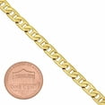 thumbnail image 2 of 5mm 14k Yellow Gold Plated Flat Mariner Chain Bracelet, 9 inches, 2 of 7