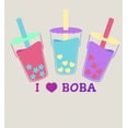 thumbnail image 2 of I Love Boba Adult Sand Long Sleeve Hoodie-Small, 2 of 2