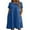 Navy, variant on Lolmot Women's Casual Cocktail Dresses Summer Solid Color Cotton Linen Dress Casual Loose Short Sleeve Round Neck Casual Dresses with Pockets