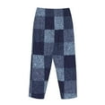 thumbnail image 5 of Kll Womens Blue Gingham Buffalo Check Print Pajama Pants Soft Pajama Bottoms For Women Cozy Lounge Pants, 5 of 9
