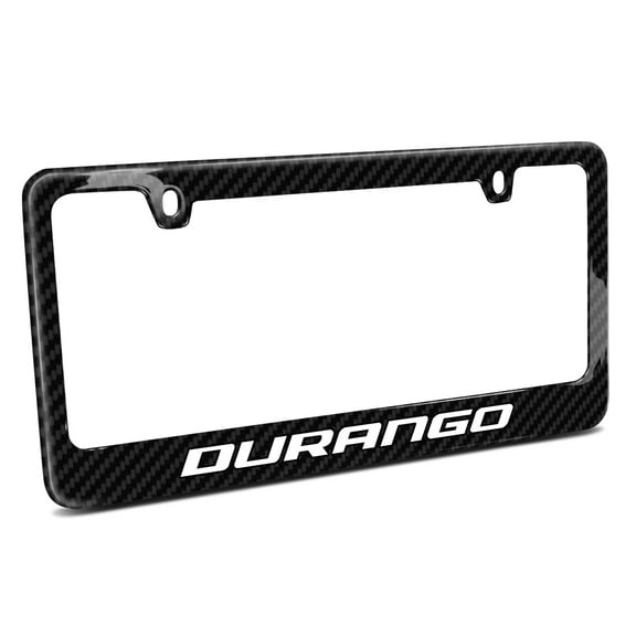 Dodge Durango Black Real 3K Carbon Fiber Glossy Finish License Plate Frame