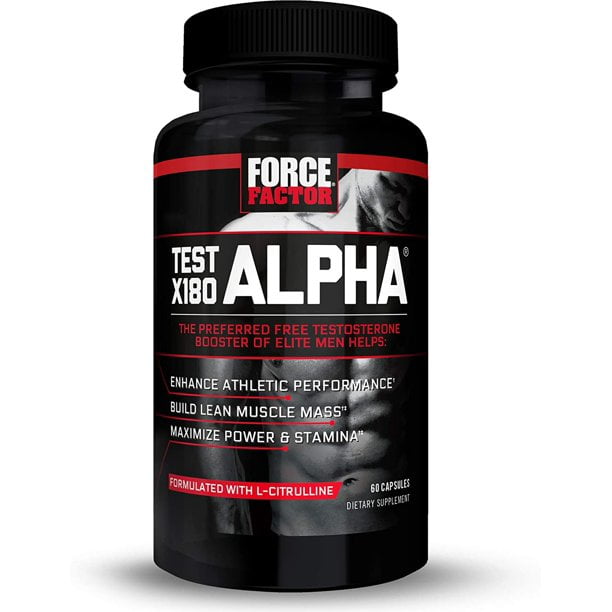 Force Factor Test X180 Alpha Testosterone Booster Supplement, 60