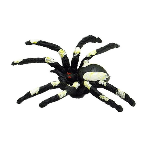 24PCS Halloween Spider Decorations - Funny Scary PVC Spiders for Indoor Outdoor Party Decor, Haunted House Props, 4.5cm Each, Reusable Halloween Decoration