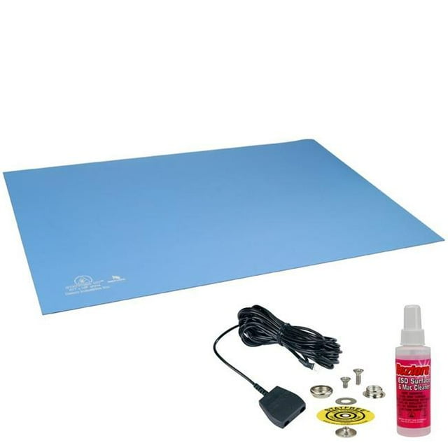 Desco Statfree UC2 Caoutchouc Double Couche - Bleu Ciel, 24 x 48 Po.