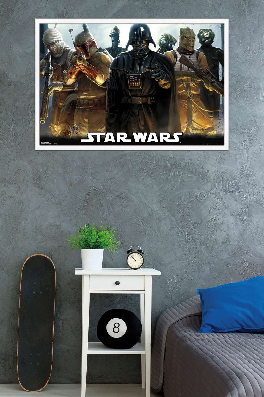 Star Wars: Saga - Bounty Hunters Wall Poster, 22.375" x 34", Framed