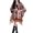Cloud Tan, variant on Women's Shawl Wrap with Tassel Open Front Retro Poncho Cape for Fall Winter (Chevron White)
