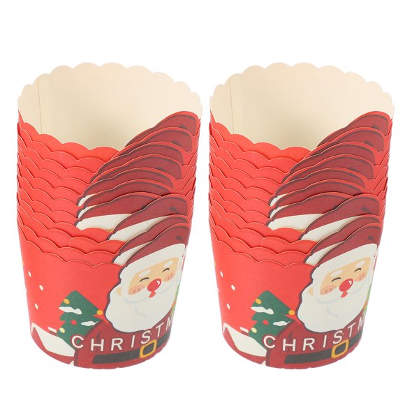 SEWACC 50pcs Muffin Cases Assorted Color for Christmas Design Family Activities