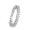 thumbnail image 4 of CHOOSE YOUR COLOR Clear CZ Eternity Stacking Ring .925 Sterling Silver Band White Female Size 5, 4 of 4