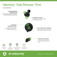 thumbnail image 4 of Symmons 6792BBZ15TRM Identity Hydromersion Tub And Shower Trim Package - Bronze, 4 of 7