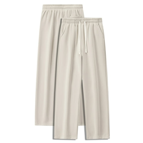 Men's loose drawstring casual pants - Soft fabric, comfortable and breathable, adjustable drawstring waist circumference, solid color, ideal choice for outdoor sports and fitness