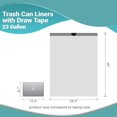 thumbnail image 4 of AMZ Supply Red Trash Can Liners with Draw Tape 40 x 42 5 Low Density Polyethylene Bags Thickness 1 4 Mil Pack of 25, 4 of 8