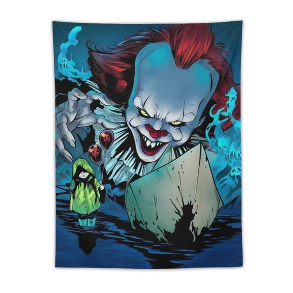 Pennywise Tapestry Wall Hanging, Elegant Wall Hanging Tapestries Wall Art for Bedroom Decor, Outdoor, Parties 30"x40"