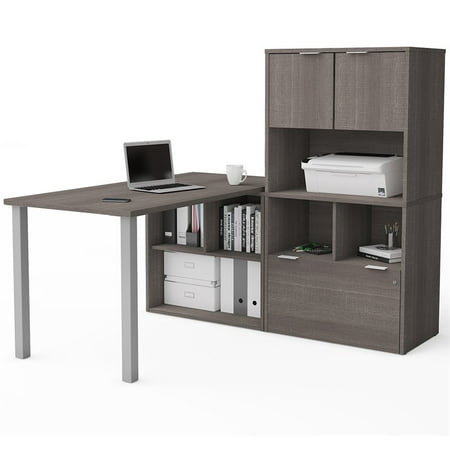 Premium Plus Hutch - Bestar i3 Plus L-Desk with Hutch