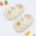 thumbnail image 5 of Newborn Baby Girl Princess Star Net Yarn Bowknot Soft Sole Cloth Crib Shoes Infant Wedding Dress Flat Shoes 0-18 Months, 5 of 9