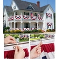 thumbnail image 4 of 3x6 Ft American Flag Bunting Flags Outdoor, 3 Pack Patriotic Bunting Outdoor Red White and Blue Bunting, USA Pleated Fan Flag Half Fan Banner for Outside Home 4th of July Decorations, 4 of 6