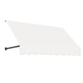 thumbnail image 1 of AWNTECH 8 ft. Dallas Retro Open-Sided Slope Style Door/Window Awning Fixed Outdoor Canopy 100.5 Inch W x 18 Inch H x 24 Inch Proj, Off White, 1 of 1