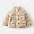 thumbnail image 5 of JUMEYU Girls Puffer Coat Baby Girl Winter Coat Toddler Jackets Warm Down Outerwear with Hooded 3T 4T (Khaki,3-4 Years), 5 of 6