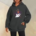 thumbnail image 1 of Sudaderas con capucha de fantasmas de Halloween Retro para mujer, sudadera divertida de Halloween, jerséis de estilo gótico, Top informal Vintage, 1 of 4