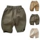 thumbnail image 4 of Odeerbi 3M-2Y Niños Niñas Algodón Baggy Pantalones Color Sólido Casual Cintura Elástica Pantalones Sueltos, 4 of 5