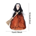 thumbnail image 3 of Handmade Kitchen Witch Doll, Vintage Cloth Folk Art Figurine, Kitchen Witch Home Decor, Whimsical Halloween Tabletop Ornament, Unique Gift for Cooking Lovers Mom or Friend, 3 of 7