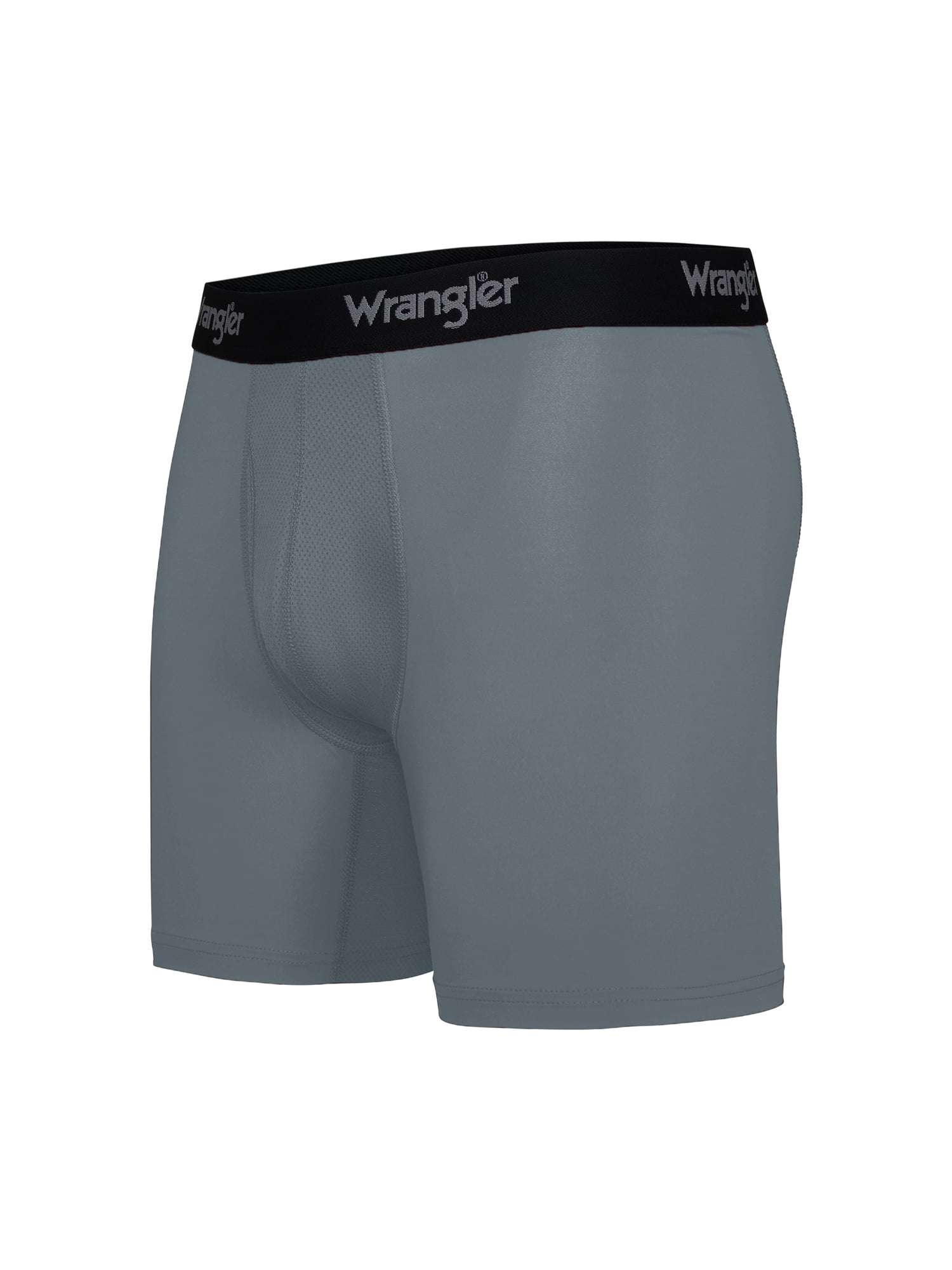 Wrangler Cool Carpenter 6" Boxer Briefs Men's Underwear, 3XL, Black/Duffle Green/Charcoal, 3-Pack