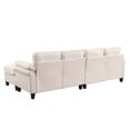 thumbnail image 2 of New 102 Inch Beige Linen Fabric Modular Combination Sofa, L-Shaped Cloud Sofa With Storage Space Under The Sofa, Diy Combination For Living Room Use, 2 of 2