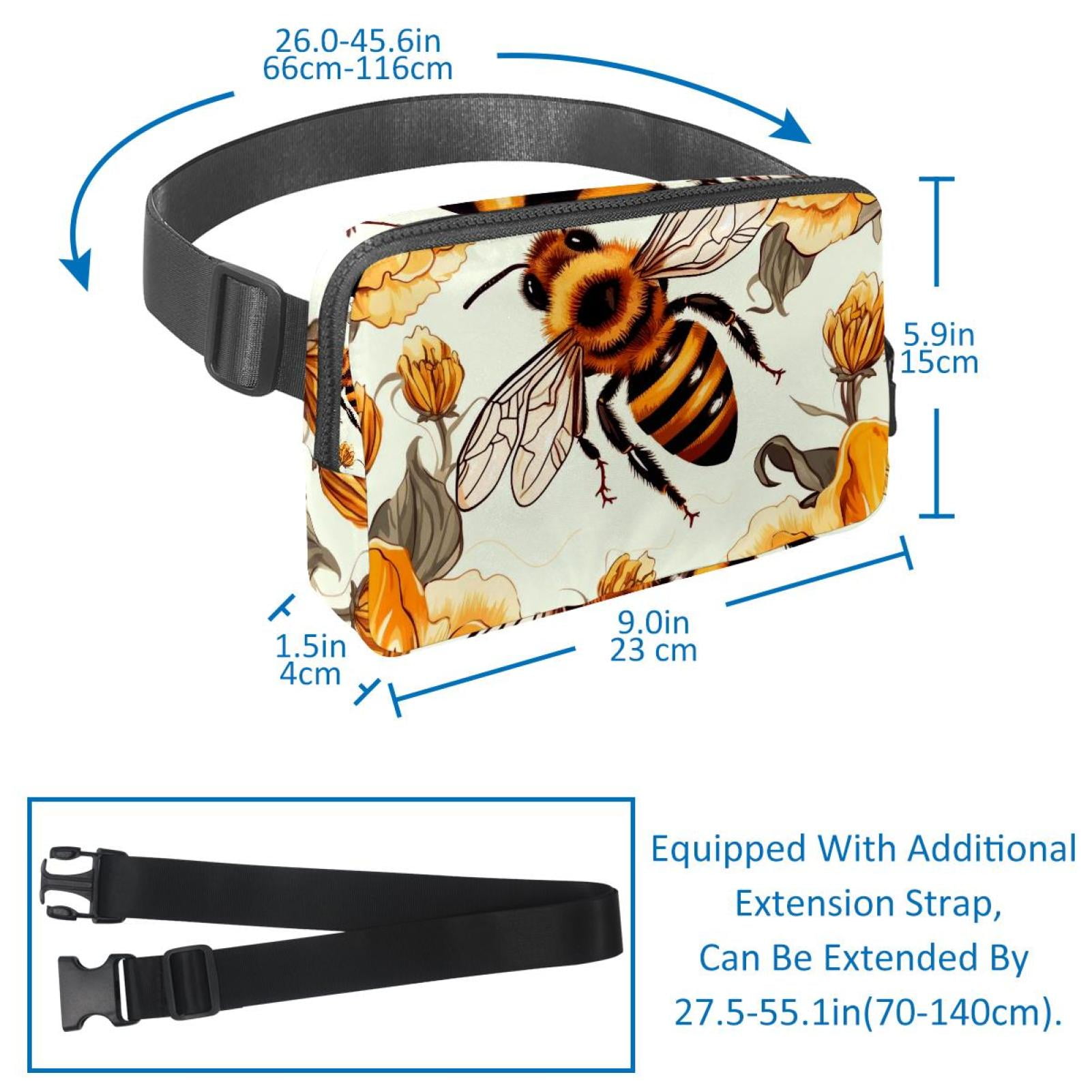 Starry Bee Lightweight Adjustable Fanny Bag Running Belt Waist Pack with Extension Strap Unisex
