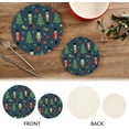thumbnail image 4 of SKYSONIC 2 pcs Christmas Tree Nutcracker Pot Holders Trivets, Heat Resistant Trivets,Christmas Pattern Cotton Thread Weave Mats for Hot Pads Pans Pot Bowl Teapot, 4 of 7