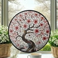 thumbnail image 2 of Stained Glass Window Hanging Cherry Blossom - Stained Glass Window Hanging Cherry Blossom, Christmas Ornament Gift, Elegant Art Glass Aesthetic, Year-Round Decorative Piece, 2 of 6