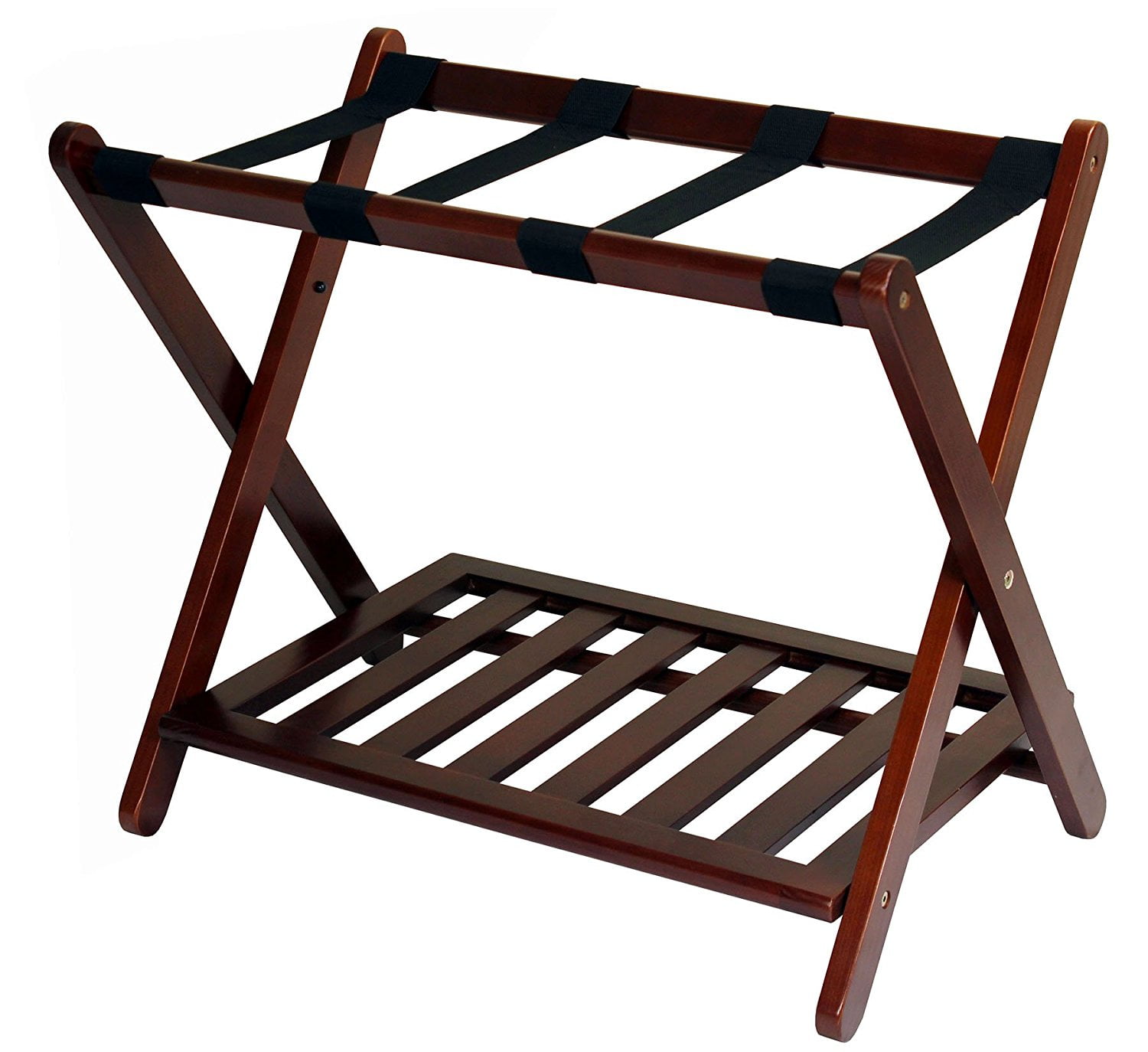 Casual Home Luggage Rack with Shelf, 100 Solid Wood By Casual Home