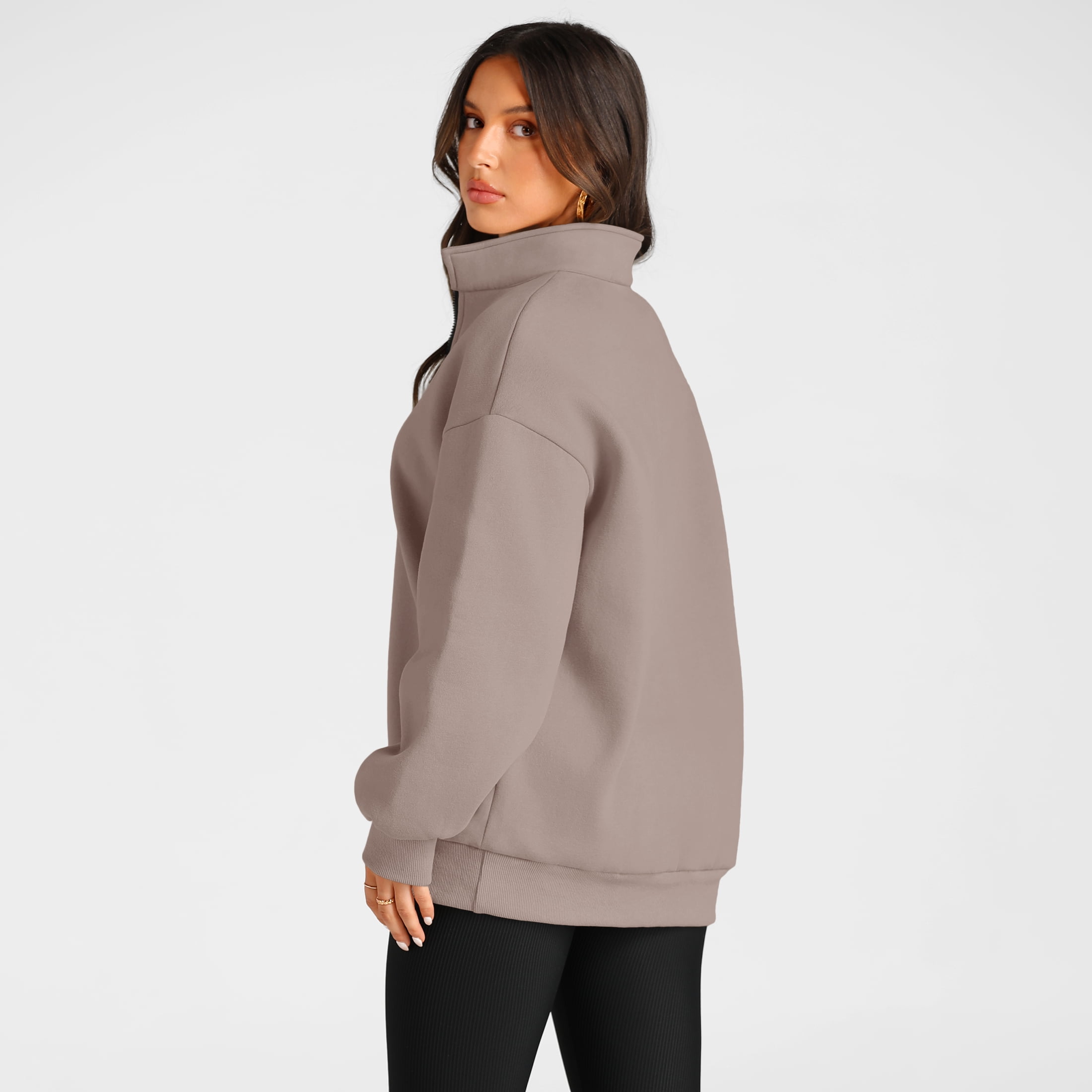 SUNBS Womens Oversized Sweatshirts Half Zip Pullover Fall Fashion Hoodies Loungwear Clothes