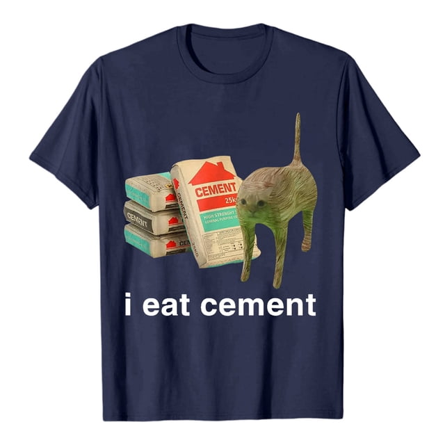 Hauts à Col Rond Imprimés en Anglais "I Eat Ciment" pour Femmes, Chemises Décontractées d'Été, Col en V, Manches Longues, Lot de Hauts à Col Roulé